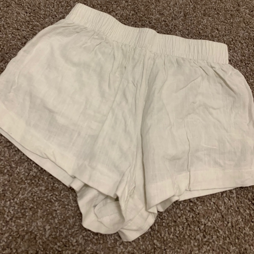 Princess Polly White Beach Shorts